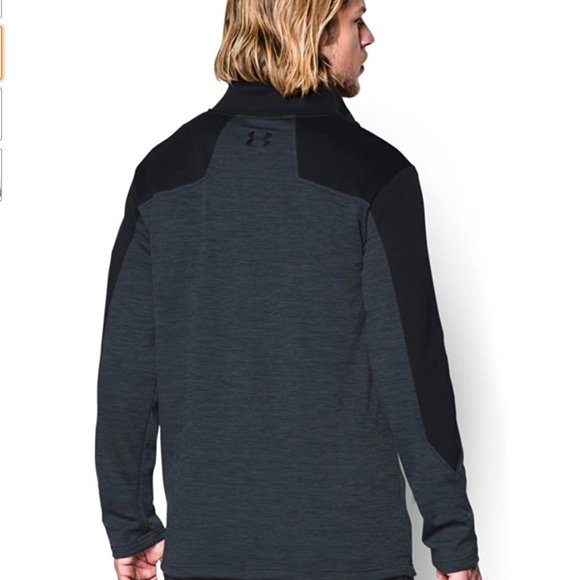 UA Expanse 1/4 Zip Fleece - Stealth Gray/Black - M - Picture 3 of 4